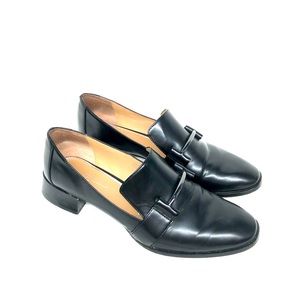 Paolo Black Paten Leather Slip-On Clogs Dress Shoes 8